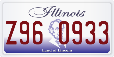 IL license plate Z960933