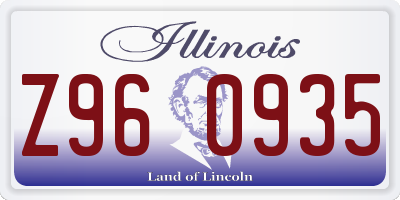 IL license plate Z960935