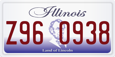 IL license plate Z960938