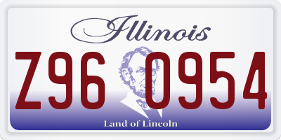 IL license plate Z960954