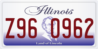 IL license plate Z960962