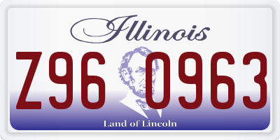 IL license plate Z960963