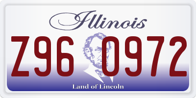 IL license plate Z960972
