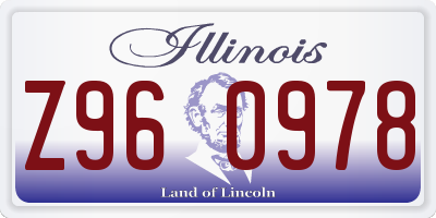 IL license plate Z960978