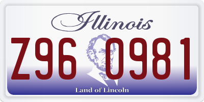 IL license plate Z960981