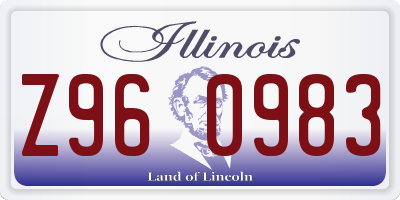 IL license plate Z960983