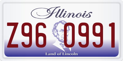 IL license plate Z960991