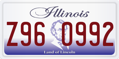 IL license plate Z960992