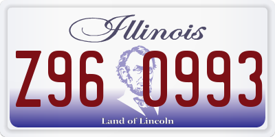 IL license plate Z960993