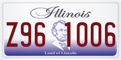 IL license plate Z961006