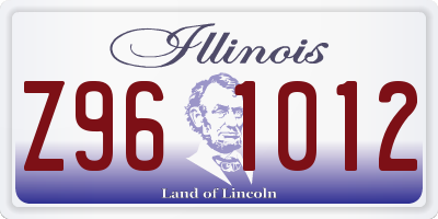 IL license plate Z961012
