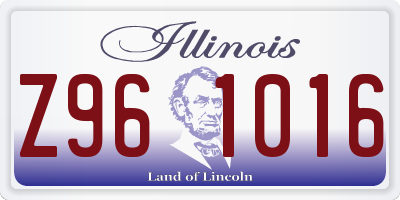 IL license plate Z961016