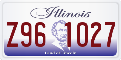 IL license plate Z961027