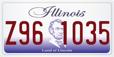 IL license plate Z961035