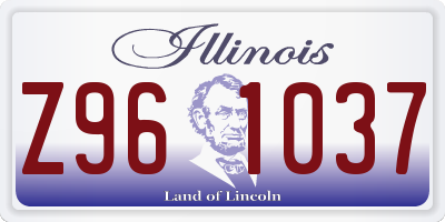 IL license plate Z961037