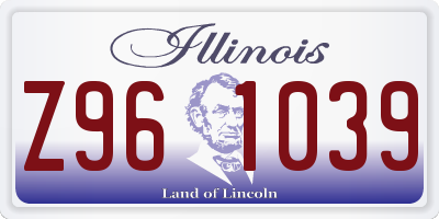 IL license plate Z961039
