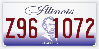 IL license plate Z961072