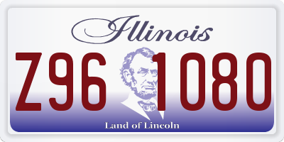 IL license plate Z961080