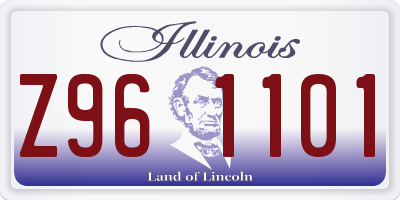 IL license plate Z961101