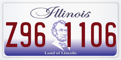 IL license plate Z961106