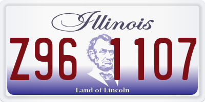 IL license plate Z961107