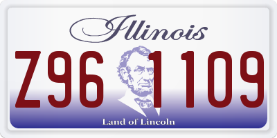 IL license plate Z961109