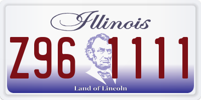 IL license plate Z961111