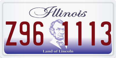 IL license plate Z961113