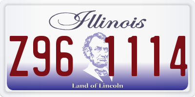 IL license plate Z961114