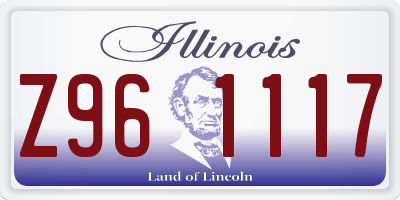 IL license plate Z961117