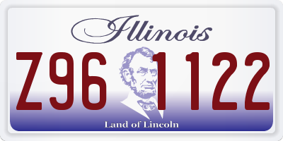 IL license plate Z961122
