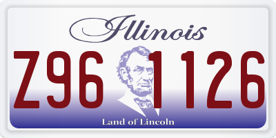 IL license plate Z961126