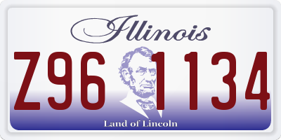 IL license plate Z961134