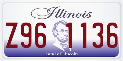 IL license plate Z961136