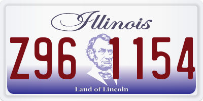 IL license plate Z961154
