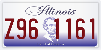 IL license plate Z961161