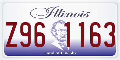IL license plate Z961163