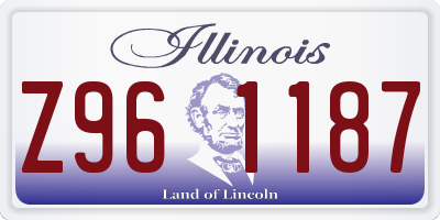 IL license plate Z961187