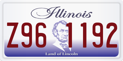 IL license plate Z961192