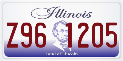 IL license plate Z961205