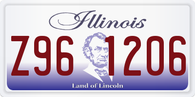 IL license plate Z961206