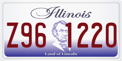 IL license plate Z961220