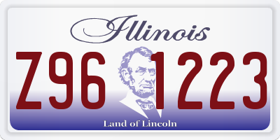 IL license plate Z961223