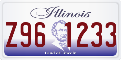 IL license plate Z961233