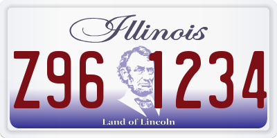 IL license plate Z961234