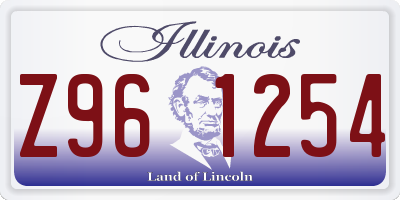 IL license plate Z961254
