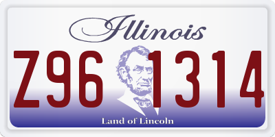 IL license plate Z961314