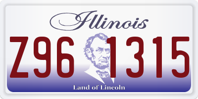 IL license plate Z961315