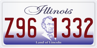 IL license plate Z961332
