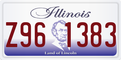 IL license plate Z961383